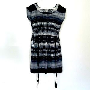 BeBop Black & White Dress with Pockets